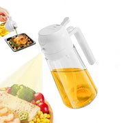 2-in-1 Olive Oil and Vinegar Spray Dispenser – Premium Plastic Cooking Bottle