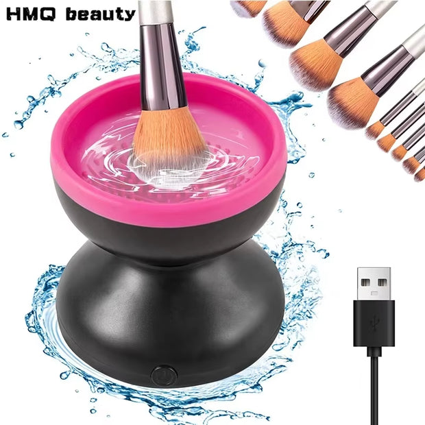 Professional USB Electric Makeup Brush Cleaner & Dryer – Automatic Silicone Tool for Ultimate Brush Care